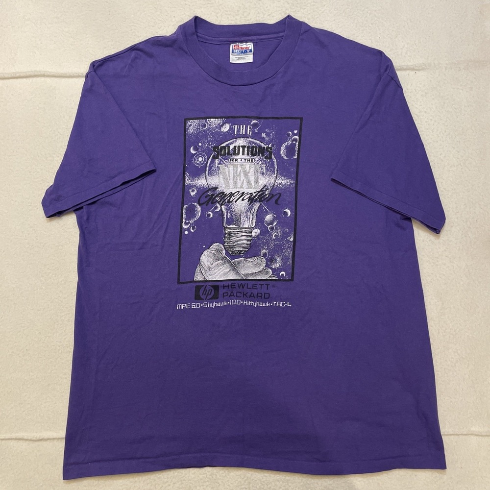 Vintage Hewlett Packard T-Shirt Mens Size XL Single Stitch Computer Promo 90s